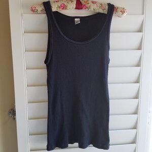 Jockey Women's L Basic Black Ribbed Tank Top Shirt